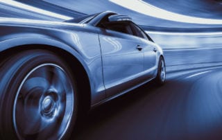 Fast moving car