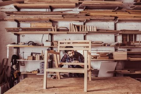 A man making furniture