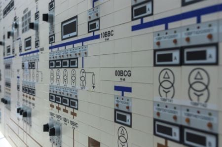 An electrical power plant board