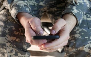 Person using a mobile phone